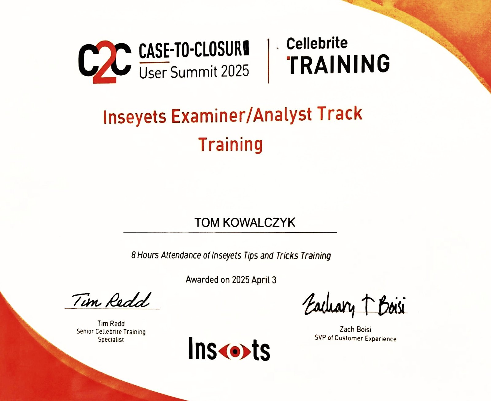 Certyfikat Cellebrite